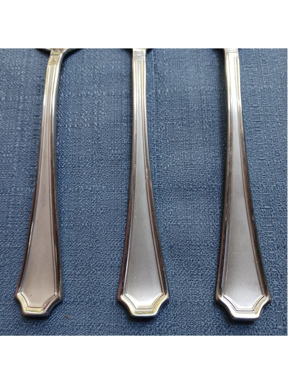 Lot of 3 Tatum Frost by Mikasa Serving Fork Spoons Stainless Steel Frost Center